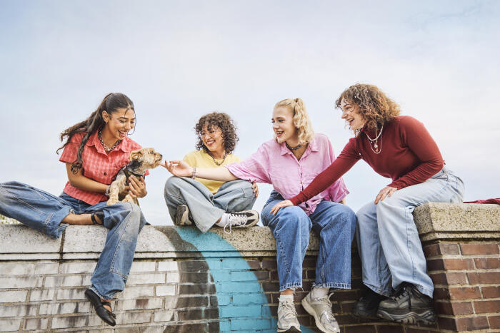 Group of young women