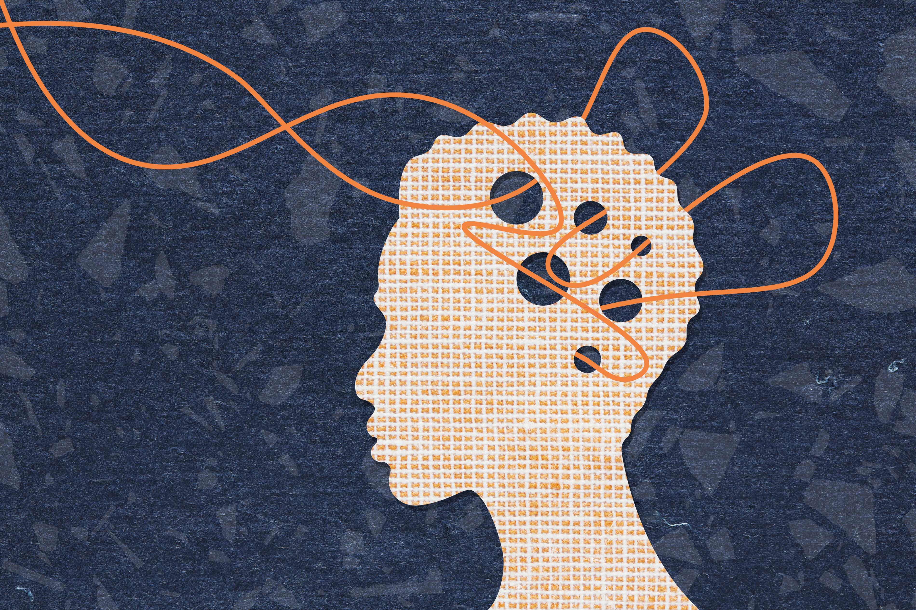 Poor mental health concept