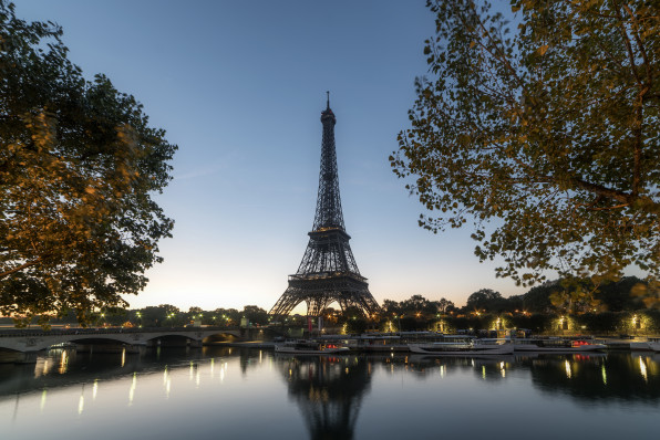 Eiffel Tower during the blue hour
