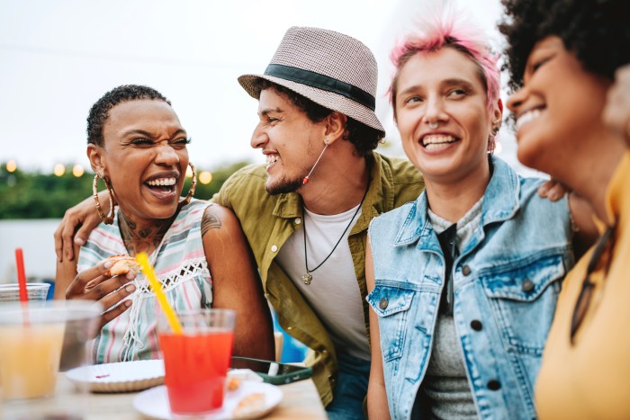 Group of friends having fun on vacation