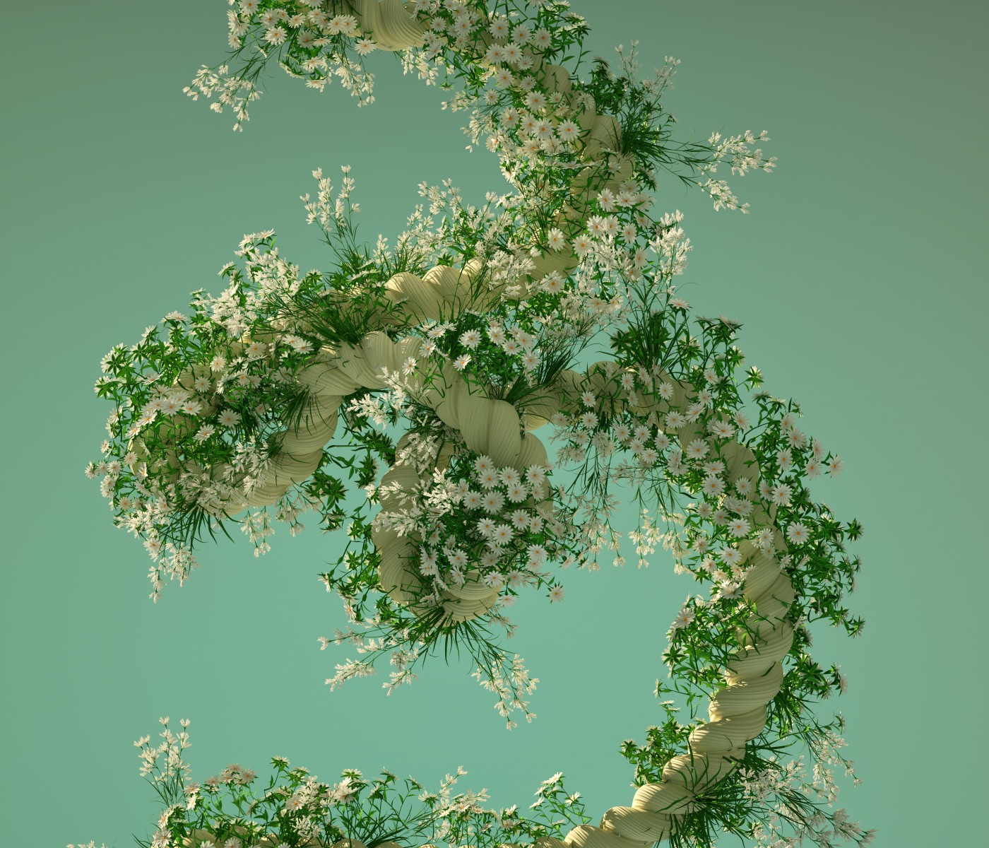 Rope with daisy flowers