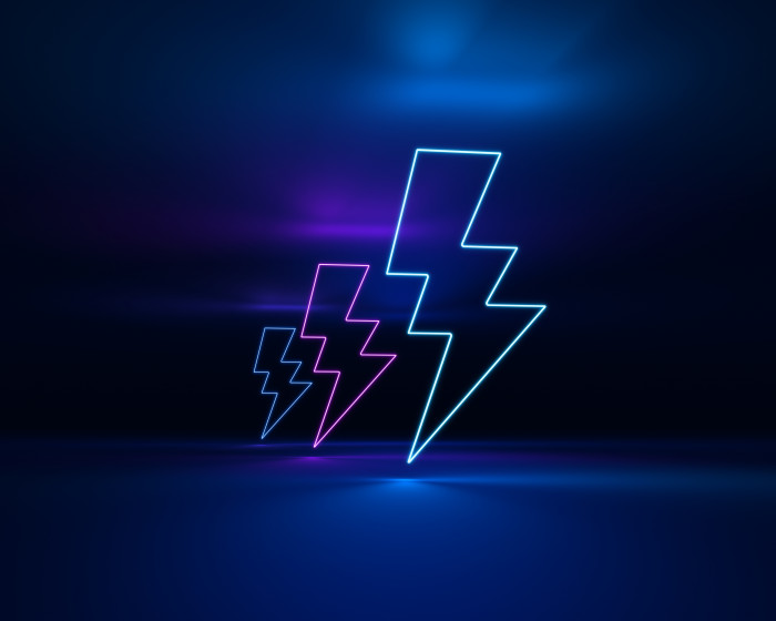 Neon lightnings