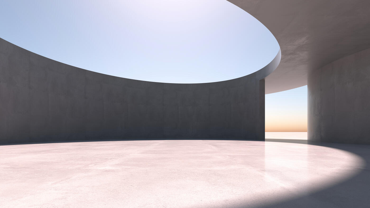 3D Simple Architecture Square Space Background