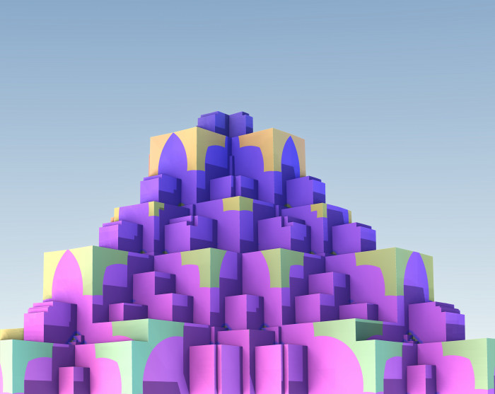 Gradient Pyramid - futuristic idea