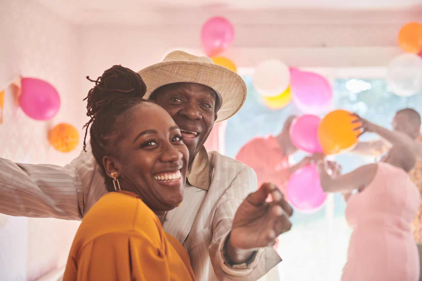 Celebration at a house with friends and family