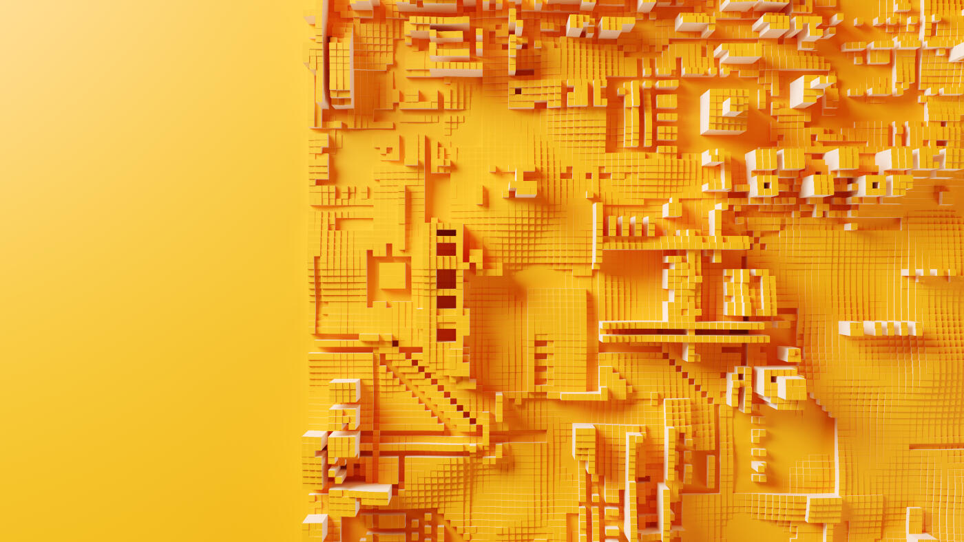 Abstract background made of tiny cubes