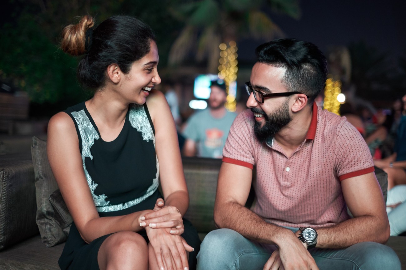 Young Arabs enjoying nightlife