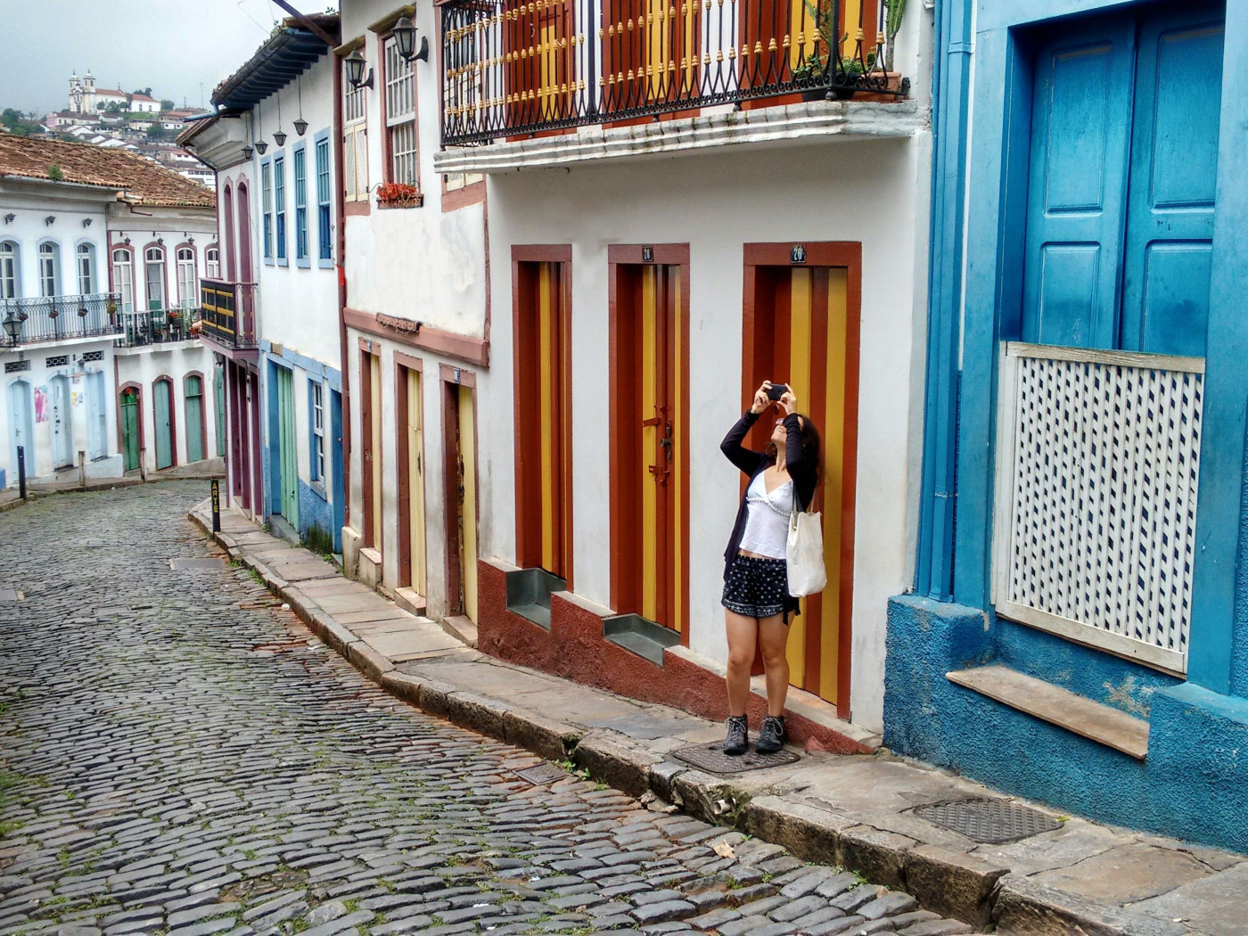 Woman in the colonial city of Ouro Preto, Minas Gerais state - Brazil