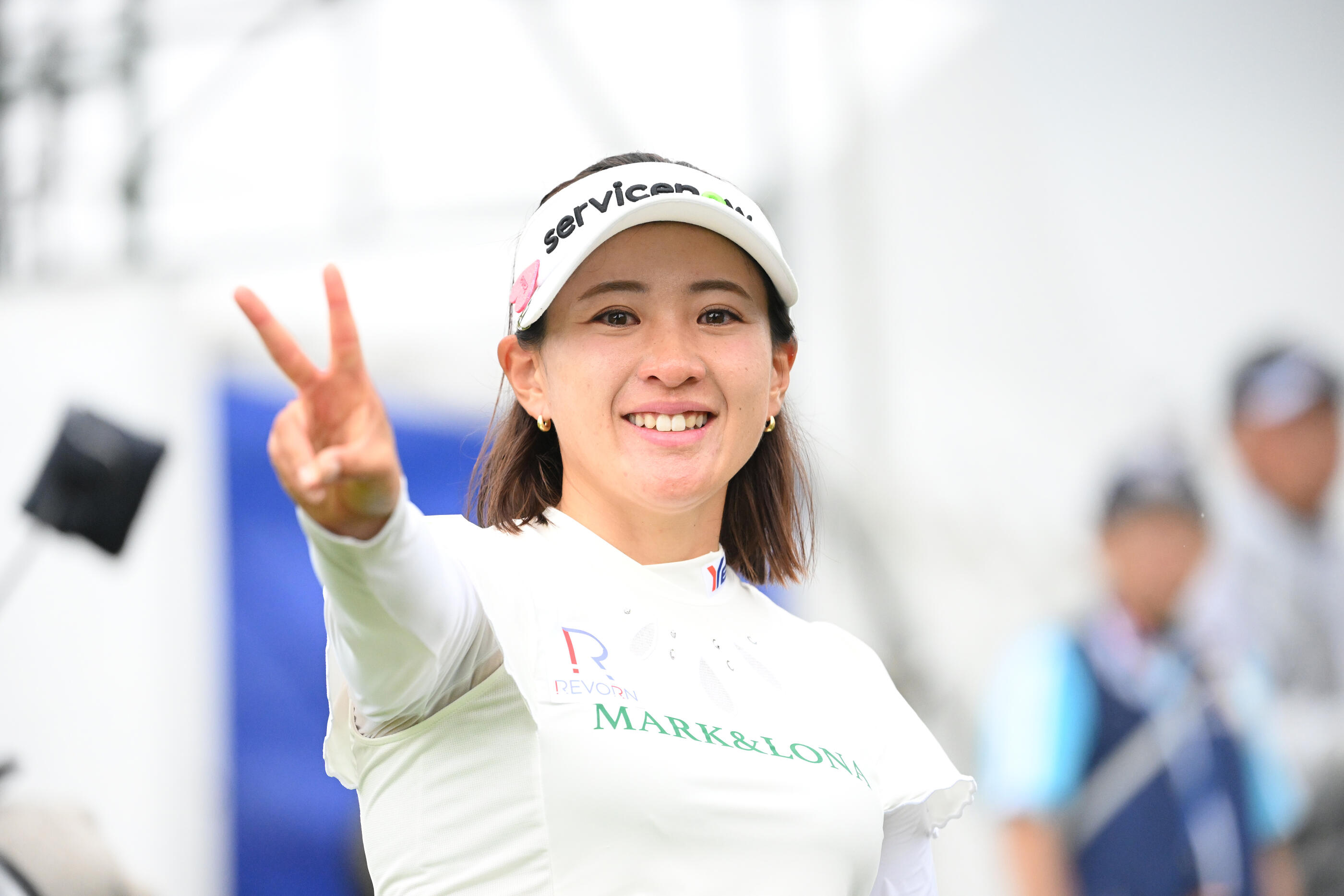 SAPPORO, JAPAN - JULY 12: Kana Nagai of Japan celebrates winning the tournament on the 18th green during the final round of MinebeaMitsumi LADIES Hokkaido Shimbun CUP at Makomanai Country Club Soraumi Course on July 12, 2026 in Sapporo, Hokkaido, Japan. (Photo by Atsushi Tomura/Getty Images)