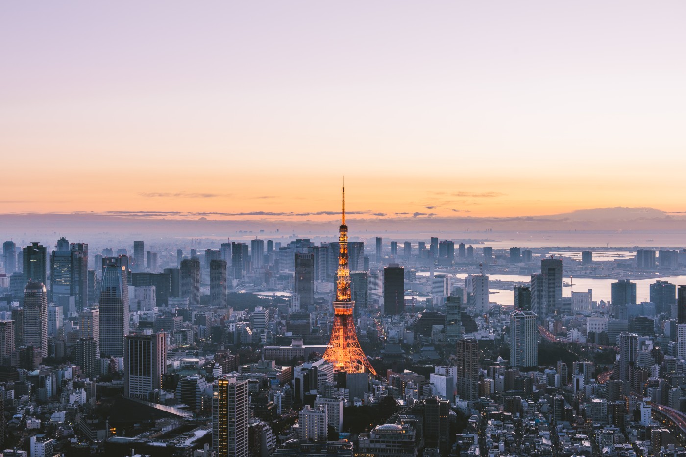 Tokyo skyline at early morning