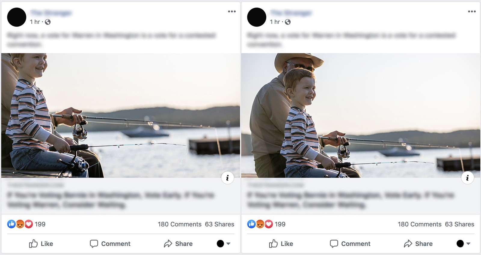 Foto de stock de abuelo y nieto al atardecer en verano