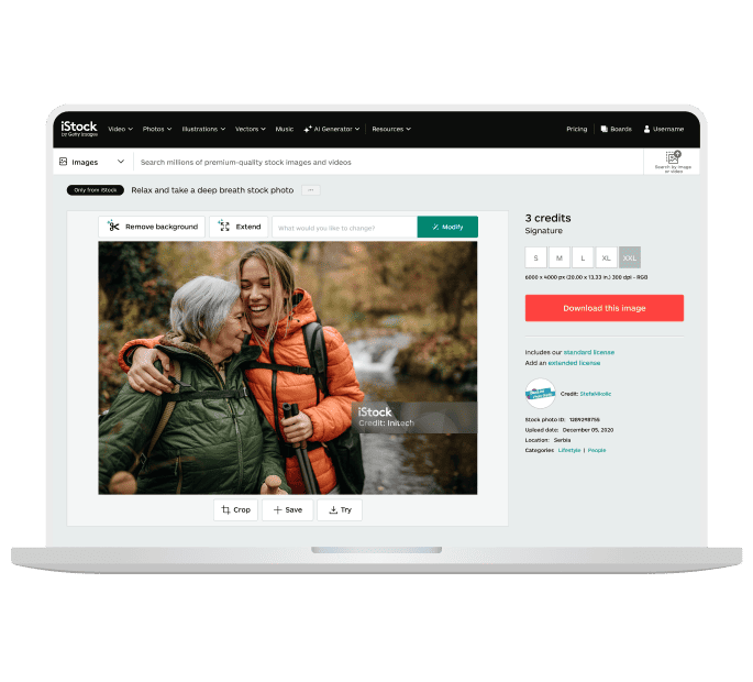How to use iStock’s AI modification features