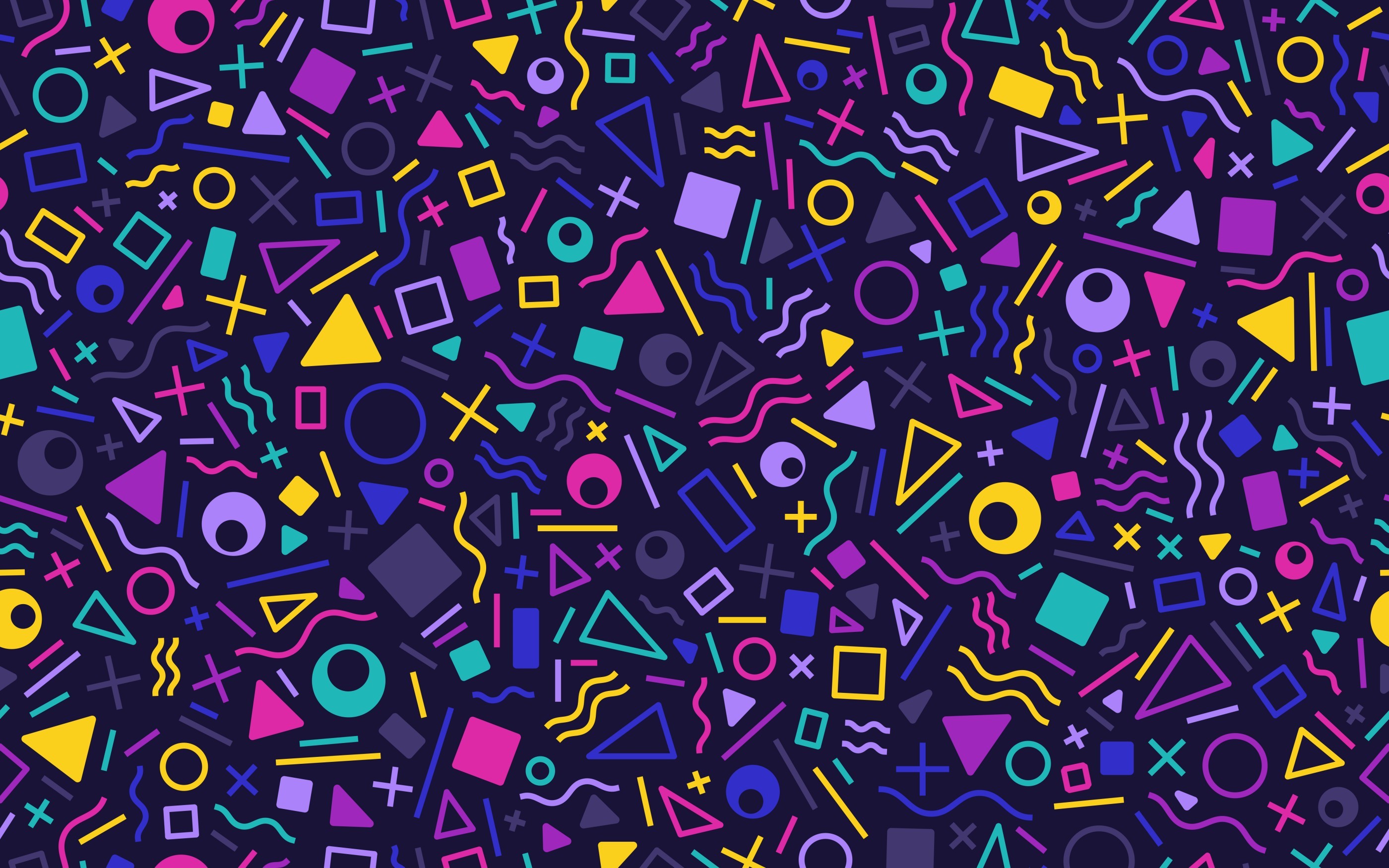 Seamless Retro Abstract Shapes Background