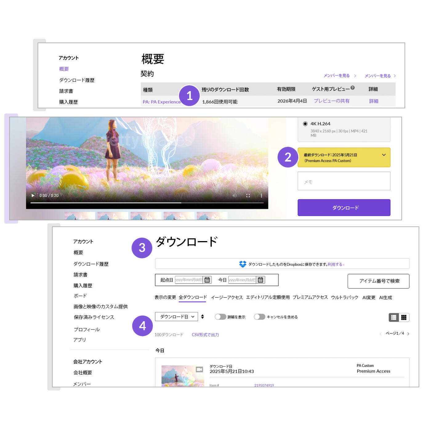 簡単／効率的にダウンロード回数を管理