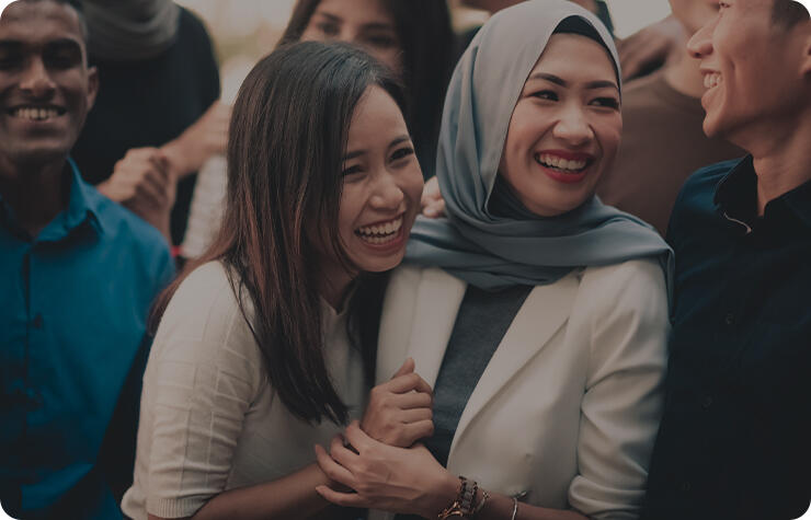 một nhóm thanh niên tụ tập