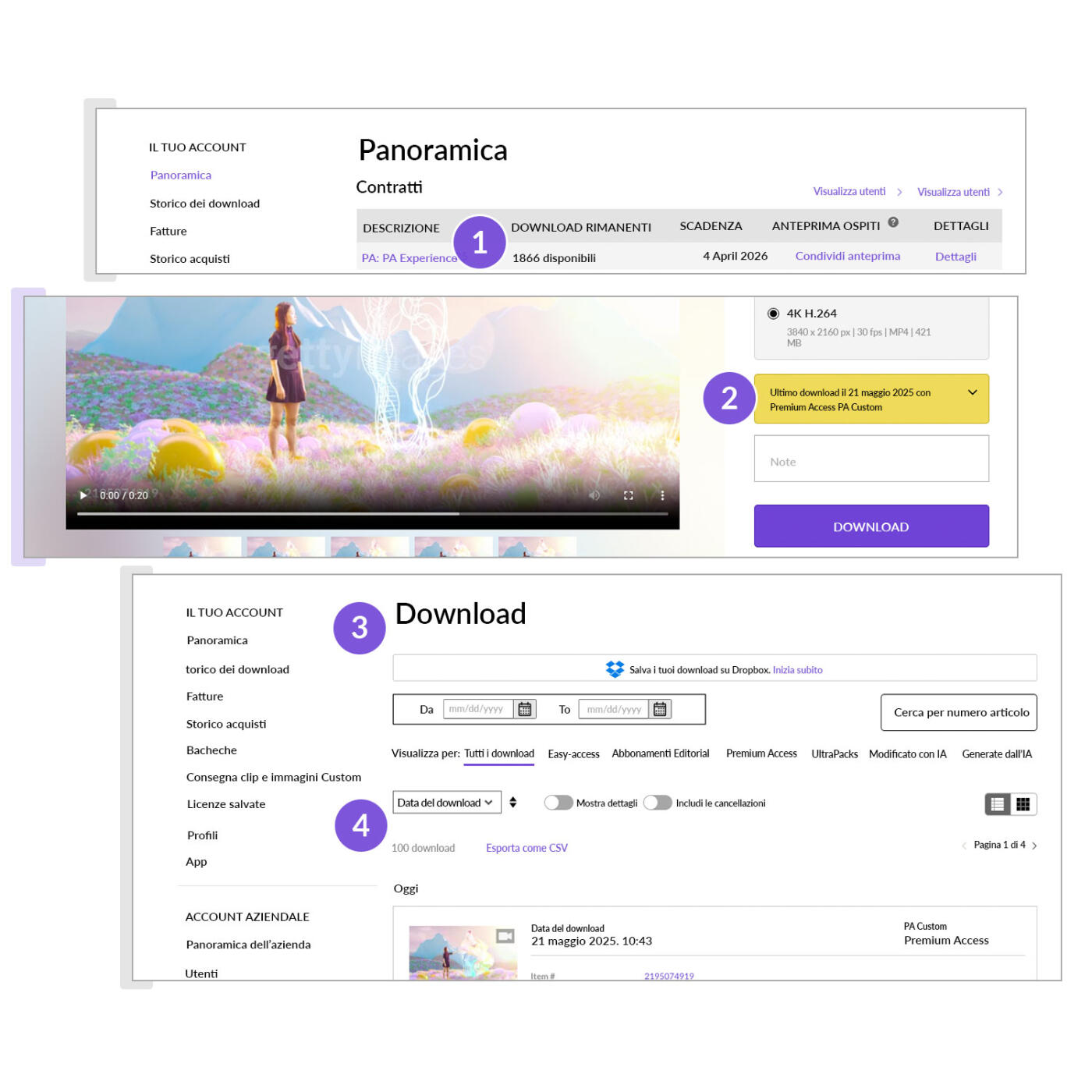 Gestisci i download con facilità e in maniera efficiente