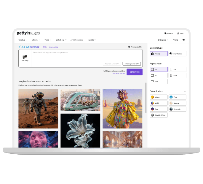So verwenden Sie den KI-Bildgenerator von Getty Images