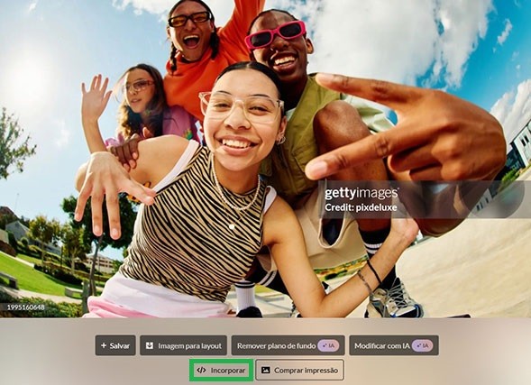 Embed button